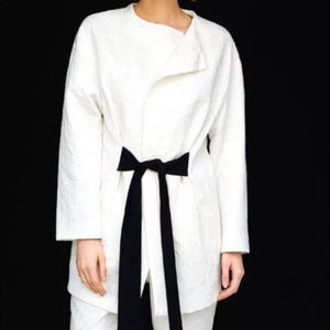 NWT Zara Jacquard blazer with black sash belt S,XS